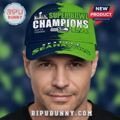Seattle Seahawks Super Bowl Champions LVIII 3D Graphic Design Hat