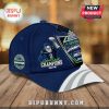 Seattle Seahawks Super Bowl Champions cap featuring the team's logo and celebratory imagery.!