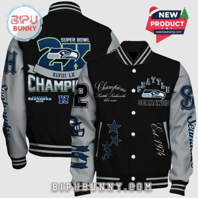 Seattle Seahawks Super Bowl Champions Varsity Baseball Jacket