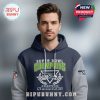 Navy and gray hoodie with 'Super Bowl Champions' and a Seahawks logo!