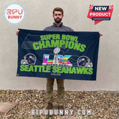 Seattle Seahawks Super Bowl LIX Champions 2026 Commemorative Flag