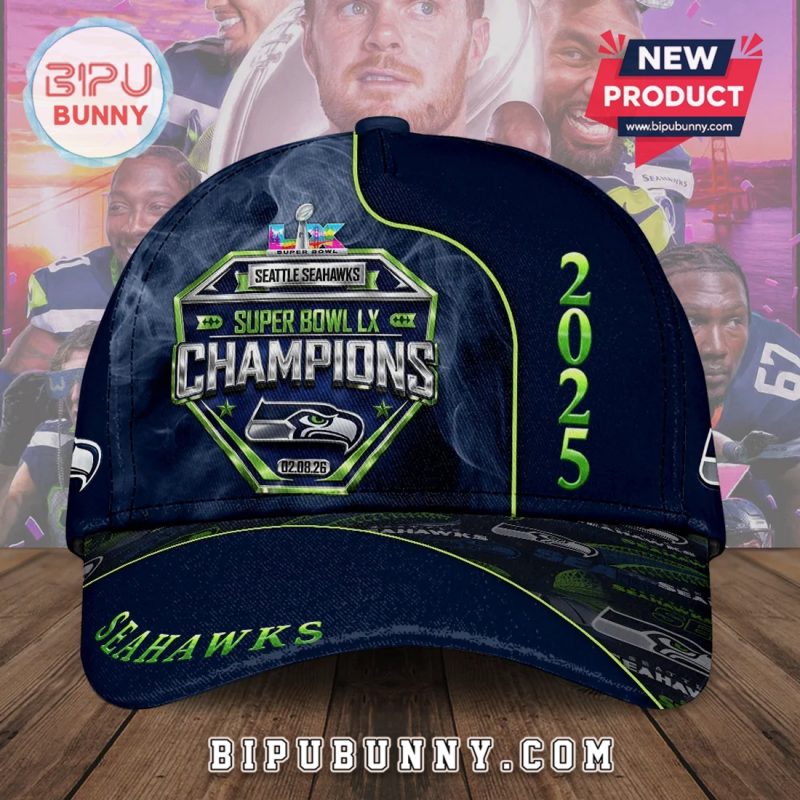 Seattle Seahawks Super Bowl LX Champions 2025 Commemorative Hat Seattle Seahawks Super Bowl LX Champions 2025 Commemorative Hat