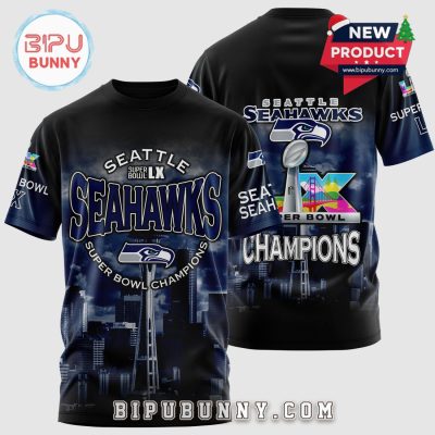 Seattle Seahawks Super Bowl LX Champions 3D T-Shirt