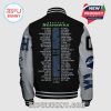 Seattle Seahawks Super Bowl LX Champions Letterman Jacket with player names listed on the back.!