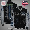 Seattle Seahawks Super Bowl LX Champions black varsity jacket with player names and logos.!