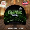 Super Bowl LX Champions hat featuring Seattle Seahawks logo and Emerald City text!