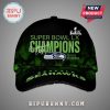 Super Bowl LX Champions Seattle Seahawks hat with team logo and Emerald City text.!