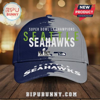 Seattle Seahawks Super Bowl LX Champions Fan Gear Brush Style Cap