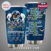 Tumbler featuring the Seattle Seahawks Super Bowl LX Champions with player names and signatures!