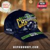 Seattle Seahawks champions hat featuring team logos, Super Bowl text, and helmet design.!