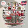 St. Louis Cardinals themed wall clock featuring team memorabilia as hour markers.!