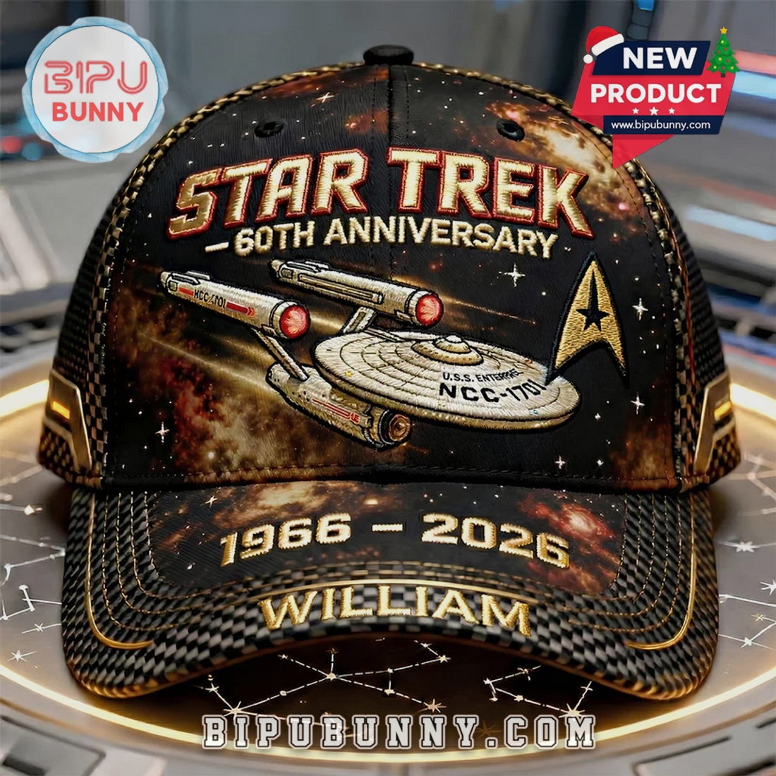 Star Trek 60th Anniversary Embroidered Baseball Cap Star Trek 60th Anniversary Embroidered Baseball Cap
