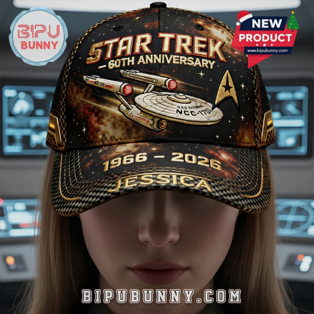 Star Trek 60th Anniversary Embroidered Baseball Cap Star Trek 60th Anniversary Embroidered Baseball Cap