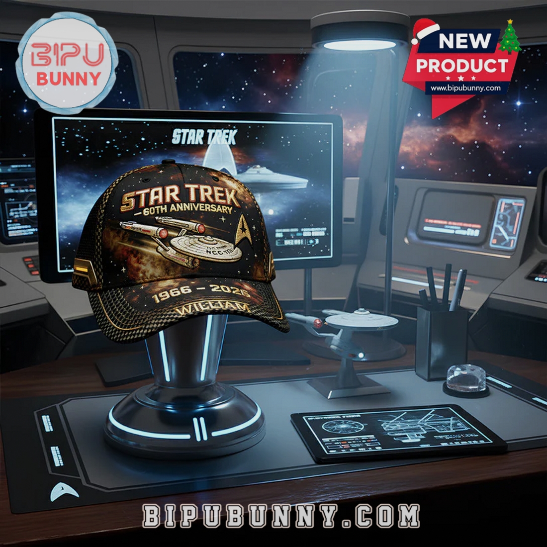 Star Trek 60th Anniversary Embroidered Baseball Cap Star Trek 60th Anniversary Embroidered Baseball Cap