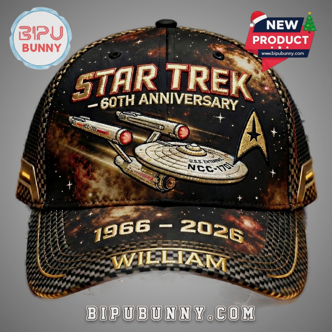 Star Trek 60th Anniversary Embroidered Baseball Cap Star Trek 60th Anniversary Embroidered Baseball Cap