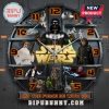 Star Wars clock featuring characters around numbers 1-12.!