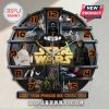 Star Wars character themed clock featuring Darth Vader, Luke Skywalker, Yoda, Leia, and other characters.!