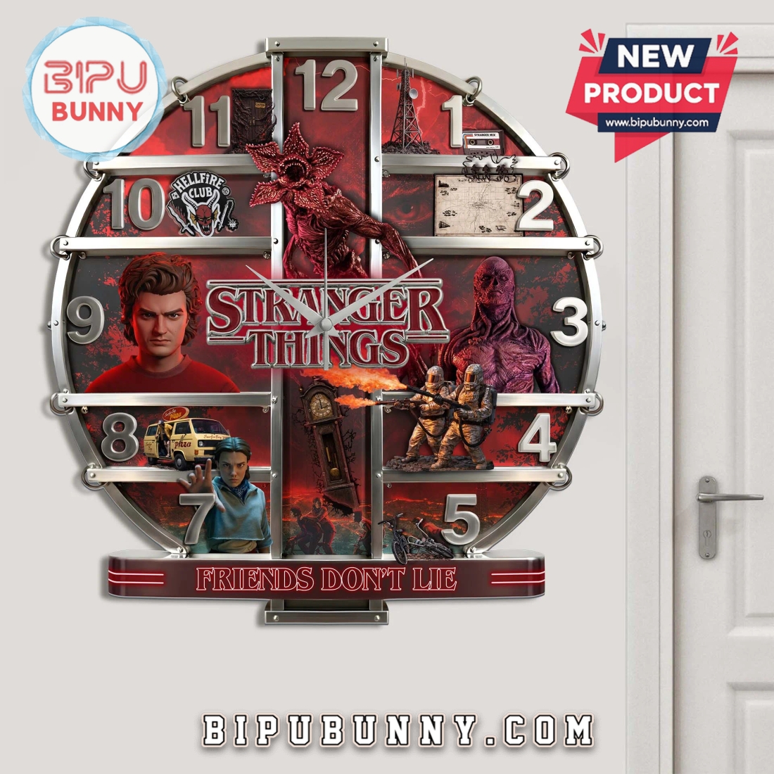Stranger Things 3D Visual Effect Wall Decor Clock Stranger Things 3D Visual Effect Wall Decor Clock