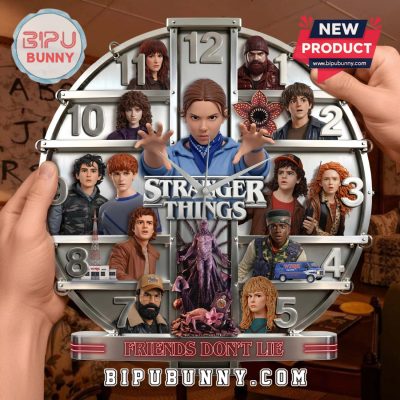 Stranger Things Friends Don’t Lie 3D Effect Wall Clock
