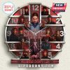 Stranger Things themed wall clock featuring main characters arranged around the clock face.!