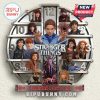 Stranger Things wall clock with character portraits at each number,