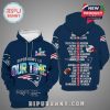 Super Bowl LX Patriots hoodie with players names, dates, and logos.!