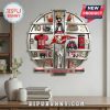 Tampa Bay Buccaneers themed novelty wall clock with team memorabilia on shelves.!