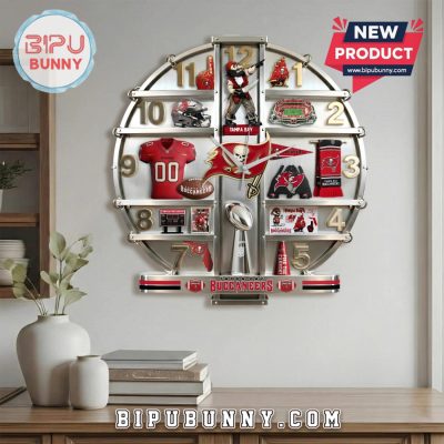 Tampa Bay Buccaneers 3D Visual Effect Home Decor Wall Clock