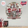 Tampa Bay Buccaneers-themed wall clock with team memorabilia on shelves, plus mug and framed image.!