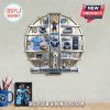 Tennessee Titans themed wall clock featuring team emblems and football gear.!