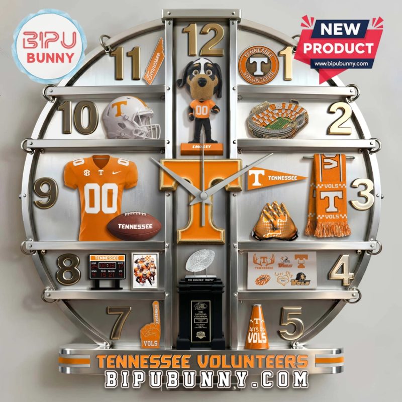 Tennessee Volunteers 3D Effect Decorative Wall Clock Tennessee Volunteers 3D Effect Decorative Wall Clock