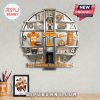 Tennessee Volunteers themed wall clock featuring team colors and sports memorabilia.!