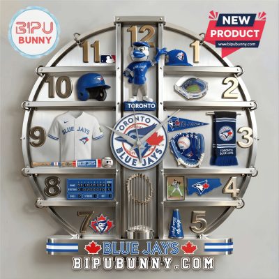 Toronto Blue Jays 3D Visual Effect Home Decorative Wall Clock