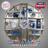 Toronto Blue Jays themed clock featuring team memorabilia as numbers. Great for any fan's home or office!