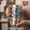 Tottenham Hotspur themed stainless steel mug with team logos, stadium and trophies!