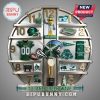Tulane Green Wave clock featuring school mascot, football gear and logos in a circular display with clock hands.!