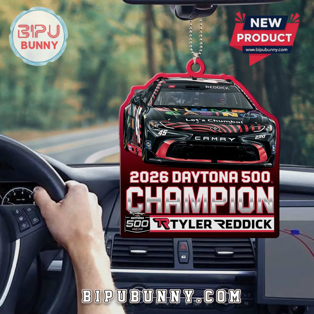 Tyler Reddick 2026 Daytona 500 Champion Commemorative Car Ornament Tyler Reddick 2026 Daytona 500 Champion Commemorative Car Ornament