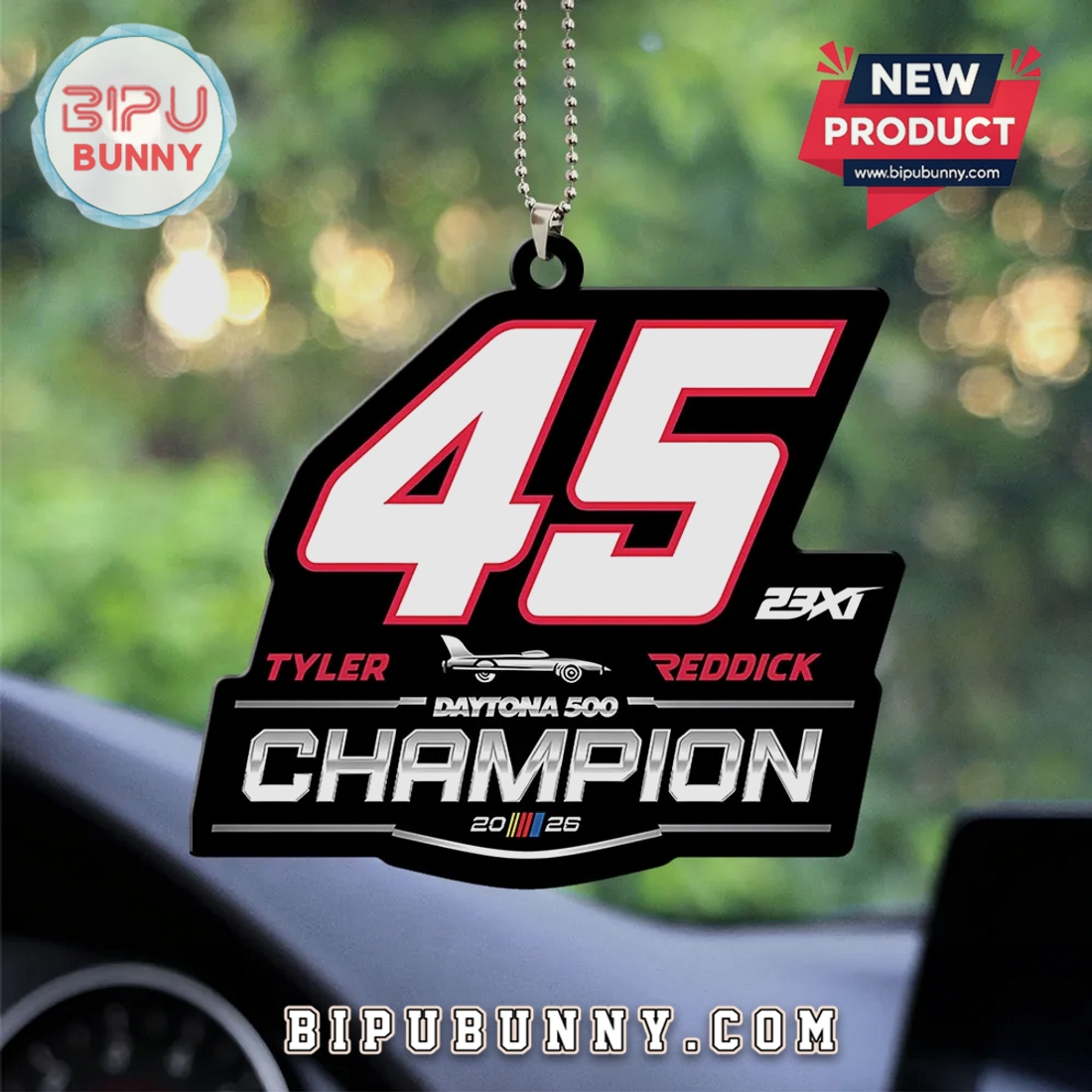 Tyler Reddick 45 Daytona 500 Champion 2026 Commemorative Car Ornament Tyler Reddick 45 Daytona 500 Champion 2026 Commemorative Car Ornament