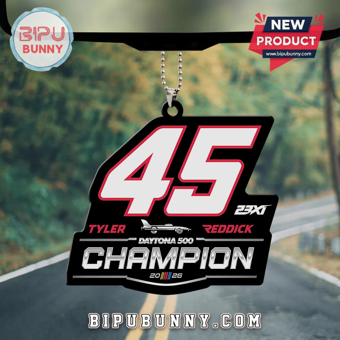 Tyler Reddick 45 Daytona 500 Champion 2026 Commemorative Car Ornament Tyler Reddick 45 Daytona 500 Champion 2026 Commemorative Car Ornament