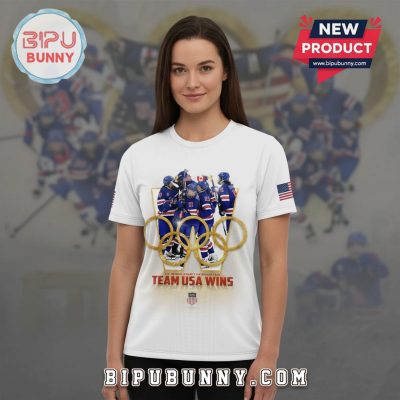 USA Hockey Golden Medals Olympic Team Graphic Print Shirt