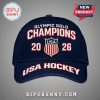 Olympic Gold Champions 2026 USA Hockey hat design.!
