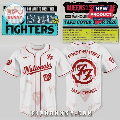 Washington Nationals Foo Fighters Take Cover Tour 2026 Baseball Jersey