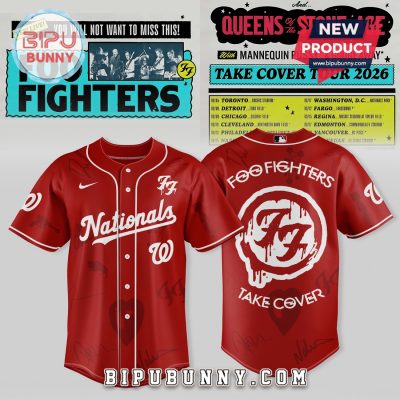 Washington Nationals Foo Fighters Take Cover Tour 2026 Jersey
