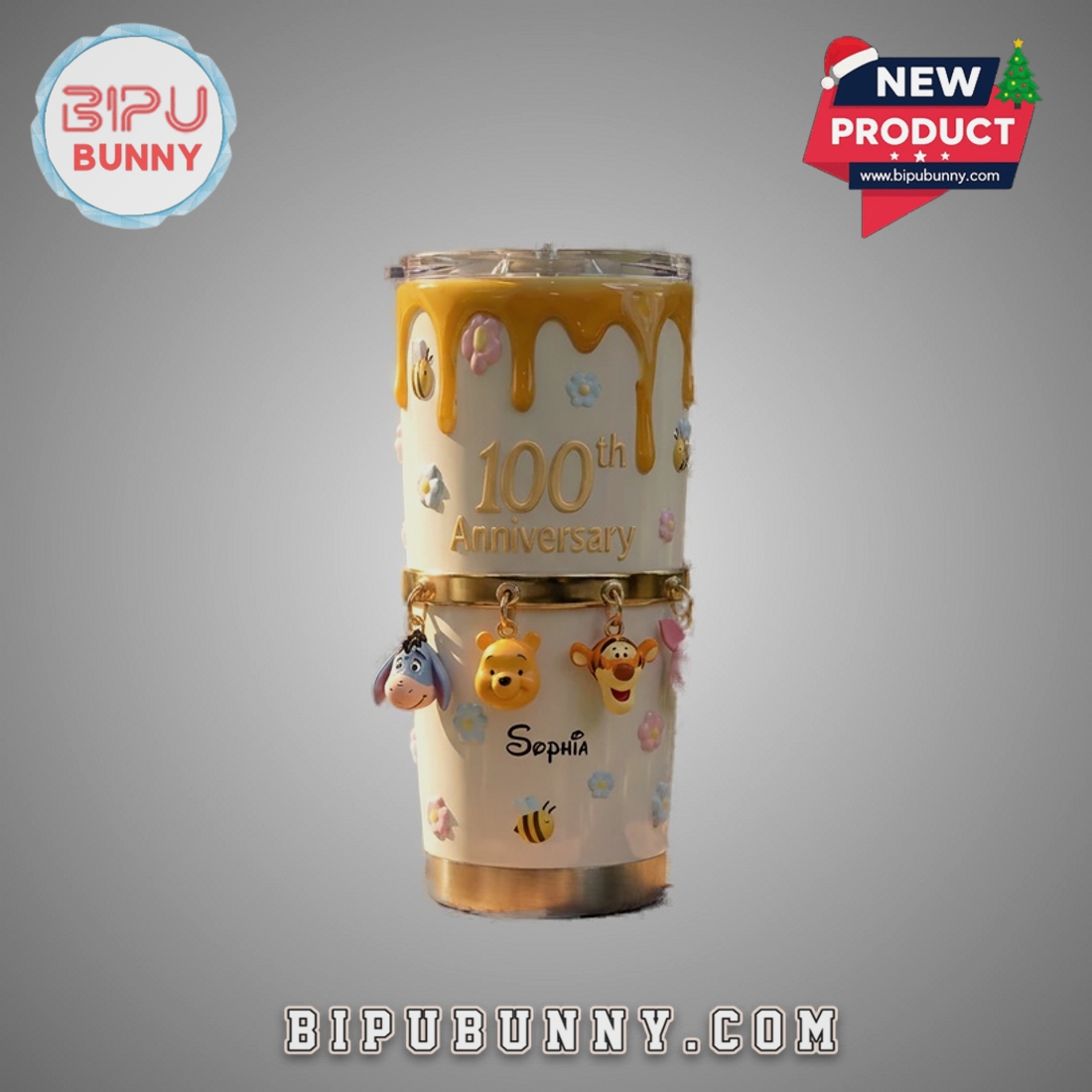Winnie the Pooh 100th Anniversary Personalized Tumbler Winnie the Pooh 100th Anniversary Personalized Tumbler