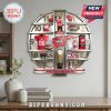 Wisconsin Badgers themed wall clock featuring team colors, logo, and iconic imagery from football.!