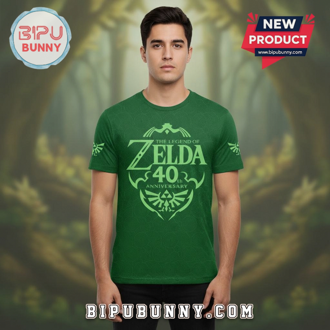 Zelda 40th Anniversary Graphic Premium Pattern Print T-Shirt Zelda 40th Anniversary Graphic Premium Pattern Print T-Shirt