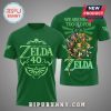 Green Zelda 40th Anniversary T-Shirt with character images on the back.!