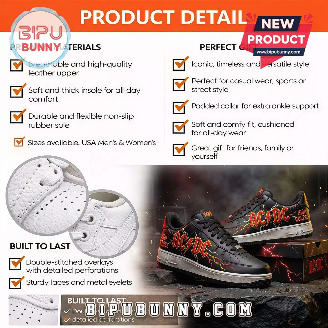 AC/DC Heavy Metal Band High Voltage Custom Lightning Air Force 1 AC/DC Heavy Metal Band High Voltage Custom Lightning Air Force 1