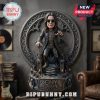 Ozzy Osbourne figurine with cane and black sunglasses sitting on a throne.!
