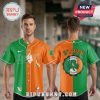 Green and orange Dodgers baseball jersey! O'Brien text with a shamrock! St. Patrick's Day vibe!